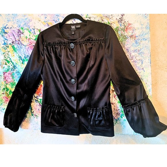 W by Worth Jackets & Blazers - Stunning Satin Blouse -Jacket  W by Worth Size 8 - Like New